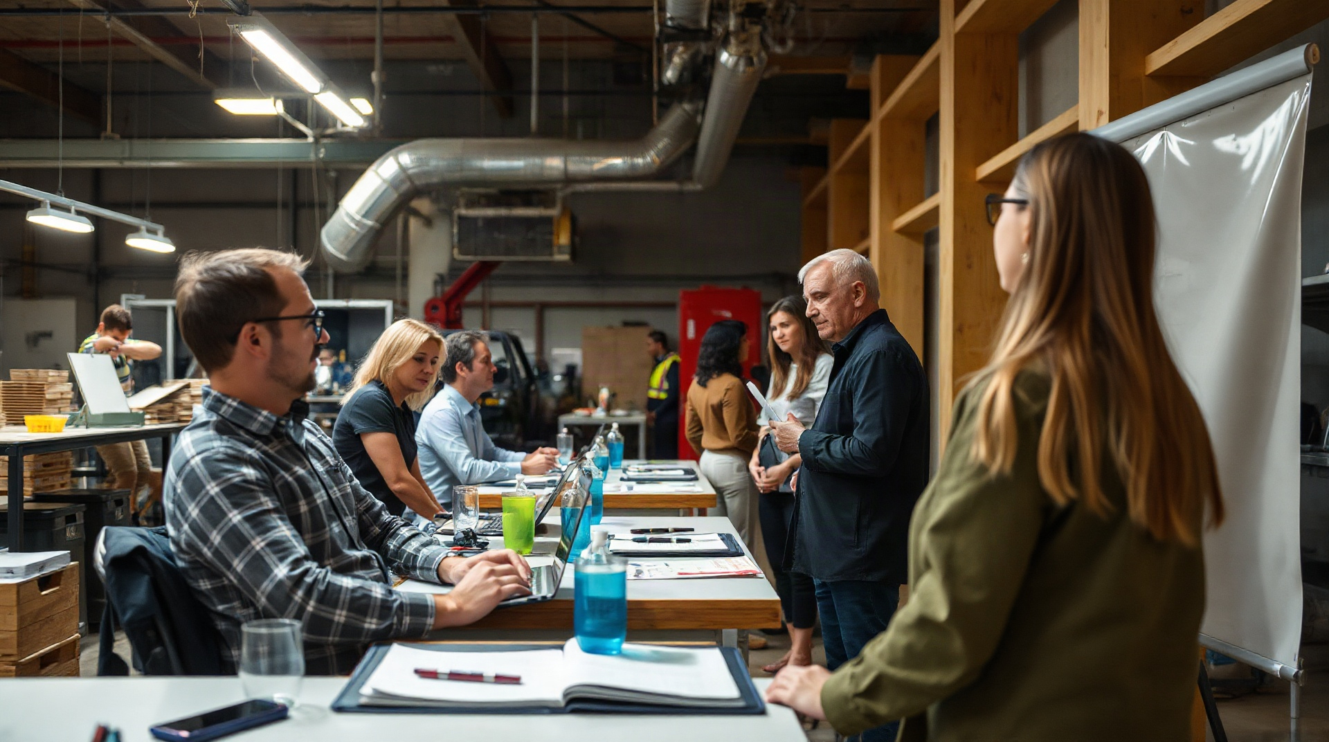 Entretien de recrutement dans une entreprise industrielle