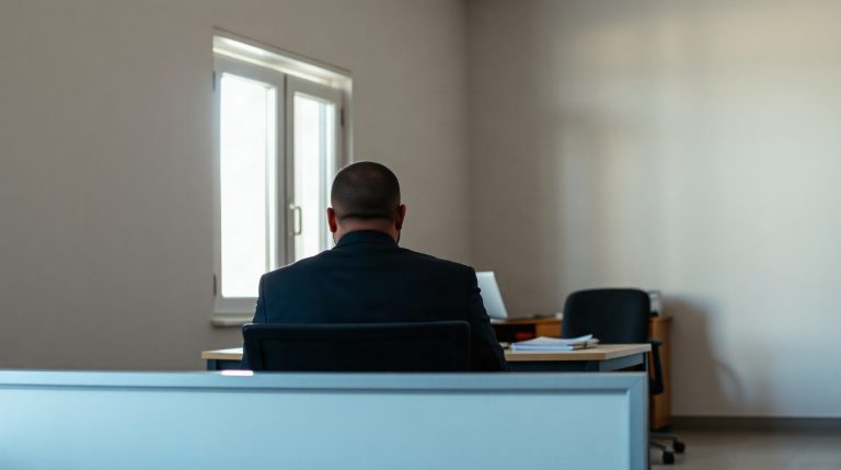 Salarié intérimaire en entretien avec un conseiller dans une agence d'emploi