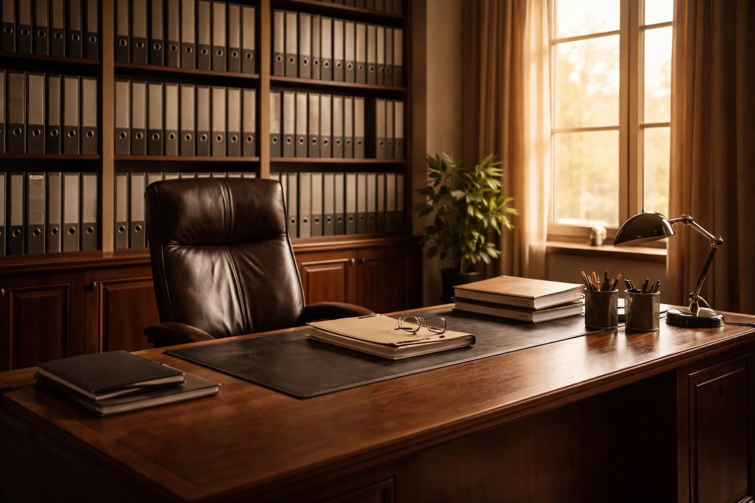 Professionnel consultant des documents de courtage en assurance à son bureau