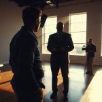 Studio de diffusion lors d'un grand événement sportif américain